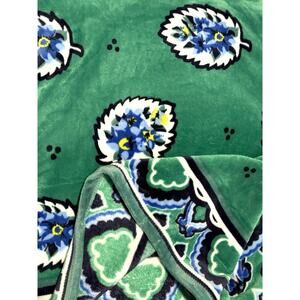 Vera Bradley Garden Green Leaf Throw Blanket Rare New NO TAGS Or RIBBON